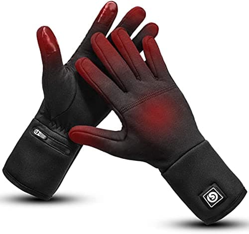 DAY WOLF Gants Chauffants,Gants Électriques à Batterie Rechargeable pour Hommes et Femmes 7.4V 2200MAH Ski Randonnée Chasse Cyclisme Moto Hiver Neige Gants Chauds Hiver Chauffe Mains