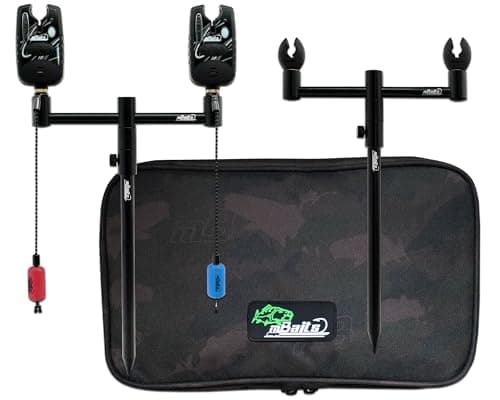 Angel-Berger Magic Baits Black Quick Rod Pod avec sac pour détecteur de touche Bobbin