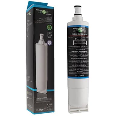 FilterLogic FFL-190W | Filtre à eau compatible avec Whirlpool SBS200 484000008726 SBS002 - Hotpoint 46195027119 481248088024 - Wpro USC009 Clean Ice Water Filter Cartouche réfrigérateur américain