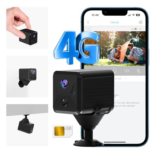 Bextgoo Camera 4G avec Carte SIM, Camera de Surveillance sans Internet avec 5200mAh Batterie, 1080P HD Portable, Angle Vision 160°, Détection Mouvement Alerte, 10m Vision Nocturne