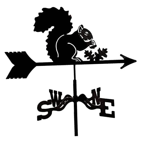 MagiDeal Girouette en Métal, Figurines pour Jardin, Girouette De Jardin, Outil De Mesure Professionnel, Girouette Con Support pour Extérieur, Ferme, Cour, Jardin, Tonnelle- écureuil
