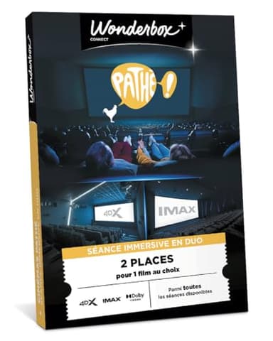 Cinéma Pathé - Séance Expérience en Duo - Coffret Cadeau - Ticketbox - Idée Cadeau Divertissement