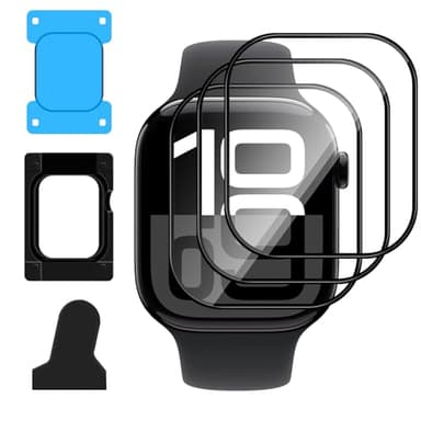 Lutree pour Apple Watch Series 10 46mm écran Protection, 3 Pièces HD 3D Couverture Complète Protecteur Film, Anti-Rayures Anti-Empreintes Facile à Installer Protecteurs d'écran