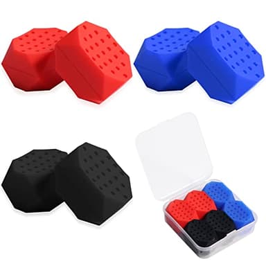 Savita 6pcs Exerciseur de la Mâchoire, Silicone Jawliner Sanitaire et sans Odeurmuscler pour Hommes et Femmes pour Utilisateurs Débutants, Intermédiaires et Avancés (3 Couleurs)