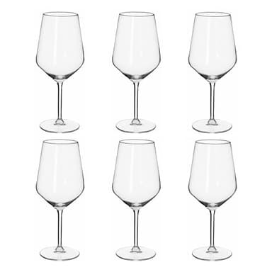 alpina Verres à Vin Rouge - Lot de 6 verres à vin - Verre à vin 53cl - Verres à vin rouge résistant au lave-vaisselle - Cadeau pour le vin rouge - Verre