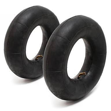 Wiltec Lot de 2x Chambre à air 15x6.00-6 pour pneu de tracteur à pelouse – 370 x 370 x 100 mm – avec Valve coudée – capacité de charge max. 200 kg – pour Roue Tondeuse à gazon Brouette Chariot Diable