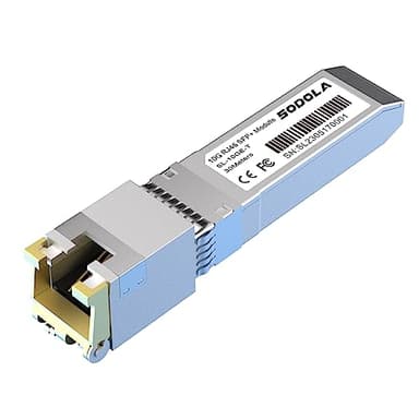 Sodola Module 10GBase-T RJ45 SFP+, émetteur-récepteur en cuivre 10 G SFP vers RJ45 SFP, Compatible avec Ubiquiti UniFi, TP-Link, Mikrotik et Autres commutateurs Ouverts, Plug and Play