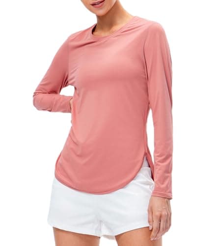 JTSONN Tee Shirt Anti UV pour Femme T Shirt de Protection Solaire UPF 50+ Rashguard T-Shirt à Manches Longues Séchage Rapide Chemise Haut de Sport pour Yoga Pilates