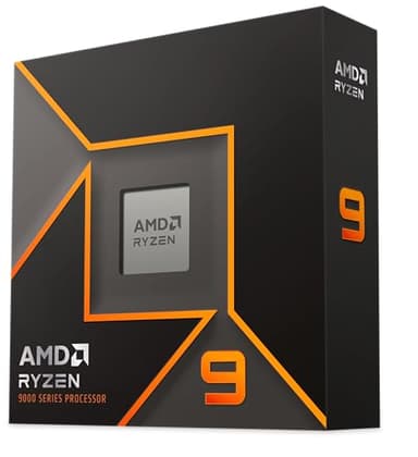 AMD Ryzen 9 9950X Processeur (Radeon Graphique Intégré, 16 Coeurs/32 Threads, 170 W TDP, Socket AM5, Cache 80MB,jusqu'à 5.7 GHz Fréquence Boost, Pas de Ventilateur)