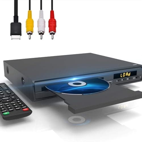 MAITE 01dvd98178 Lecteur DVD TV Multizone, HDMI pour Television et Entrée Double Microphone, Connectique RCA USB, HD 1080P Support des Systèmes NTSC/PAL, câbles HDMI/AV Inclus., Noir