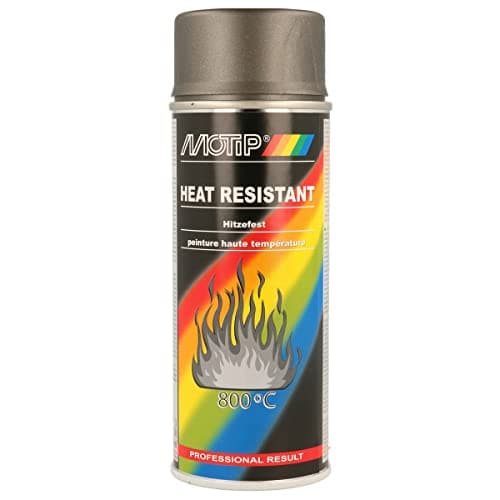 MOTIP Peinture Thermorésistante Bombe Aérosol Spray de Peinture Résistante à la Chaleur Auto Moto - Gris Anthracite - 400 ml - Ref. 4037