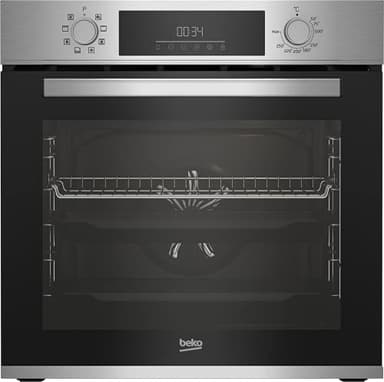 Beko BBIM12300XCE Four encastrable - 72L, 8 fonctions de cuisson, Écran LED, Porte robuste, Dimensions : H 59,5 x l 59,4 x P 56,7 cm, Noir, Classe A+