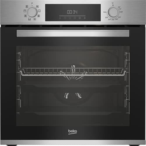 Beko BBIM12300XCE Four encastrable - 72L, 8 fonctions de cuisson, Écran LED, Porte robuste, Dimensions : H 59,5 x l 59,4 x P 56,7 cm, Noir, Classe A+