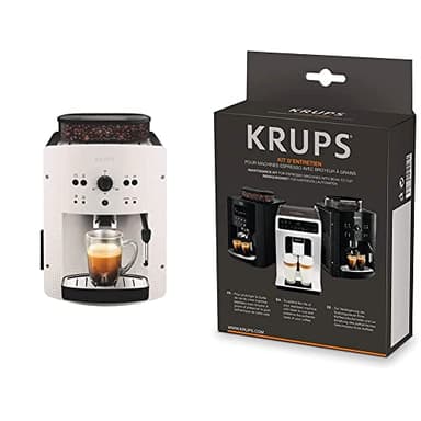KRUPS Essential Machine à café à grain, Machine à café, Broyeur grain, Cafetière expresso, Cappuccino & Kit entretien Full Auto Expresso Broyeur XS530010