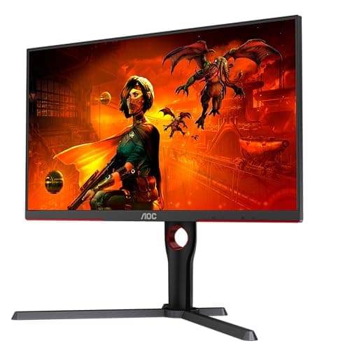 AOC Gaming U27G3X - Moniteur UHD 27 pouces, 160 Hz, FreeSync Pre, comp. G-Sync, HDR400 (3840x2160, 1ms GtG, HDMI 2.1, DisplayPort) noir-rouge