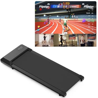 Superun Raceable Tapis de Marche Adapté aux Équipements de Haut Technologique, Tapis de Course avec Cours de Formation, Max 136kg Tapis Roulant avec Multi-Runner Races, APP Contrôle