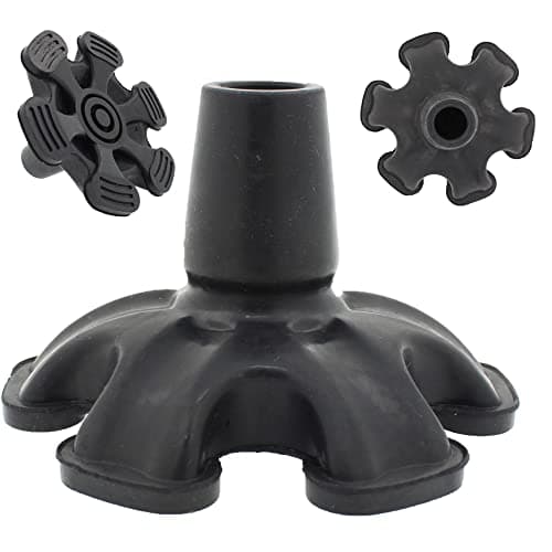 Embout 19mm en Caoutchouc à Base Large avec 6 Pieds pour Une Meilleure Stabilité, Autoportant, pour Cannes et Bâtons de Marche - par Lifeswonderful