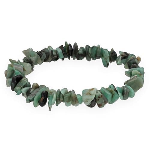 Lebensquelle Plus Bracelet d'éclats d’émeraude, en pierres précieuses, 19 centimeters, Émeraude