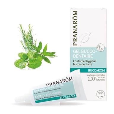 Pranarôm | Buccarom Gel | Confort Et Hygiène Bucco-Dentaire Bio | Aux Huiles Essentielles Biologiques | 15 g