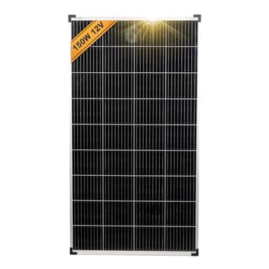 Enjoy solar Mono 150 W 12V Panneau solaire monocristallin Panneau solaire photovoltaïque idéal pour camping-car, abri de jardin, bateau