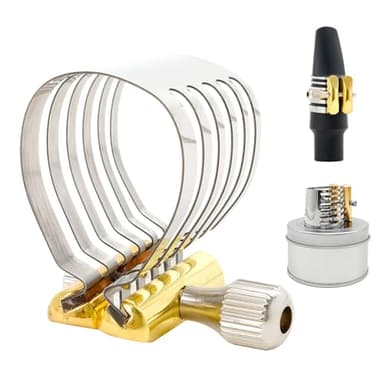 OriGlam Ligature d'embouchure de saxophone alto, Accessoire Saxophone, Attache de ligature de saxophone alto pour professionnels débutants pour instrument buccal