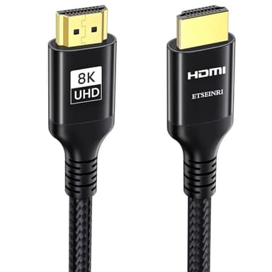 Etseinri 8K 4K Câble HDMI 20M, Nylon 48Gbps Haute Vitesse HDMI® Cable 4K 240Hz 165Hz 144Hz 120Hz 8K 60Hz 4:4:4 DTS:X eARC HDCP2.3 HDR10+ TV Moniteur Projecteur PC de Jeu PS5 X-box