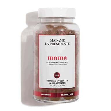 Mama - Complément Alimentaire Cheveux pour Femmes Enceintes et Allaitantes - Accélère la Pousse des Cheveux - Gummies Vegan - Avec Vitamine B8, Vitamine C et Vitamine D - 60 Gummies