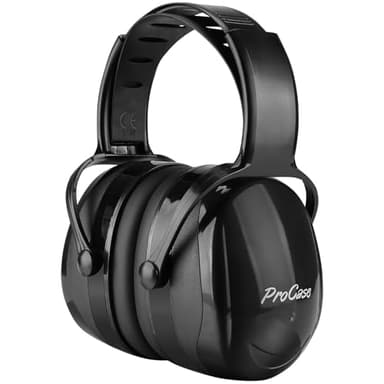 Procase Casque Anti Bruit Adulte Réglable Confortable, avec Une Atténuation de SNR 36dB, pour Milieu Bruyant ou Stressant-Noir