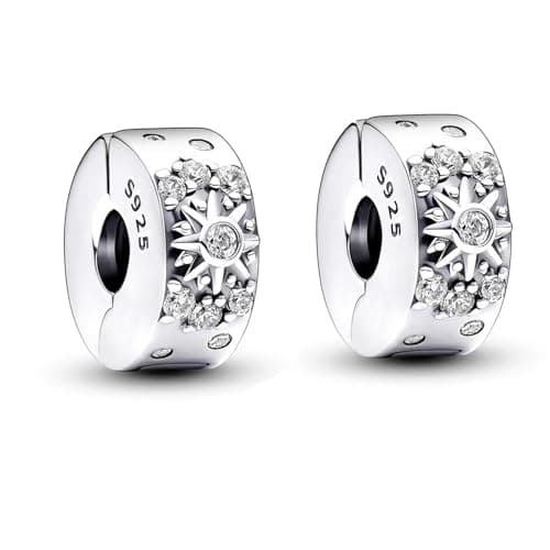 Fokroin 2 Pièces Charms Femme, Charme Pearl en argent sterling 925, Bracelet, Collier, pour Bracelet et Collier Pandor, Breloque Pendentif Perles Bijoux Cadeaux Anniversaire Mères Sœur