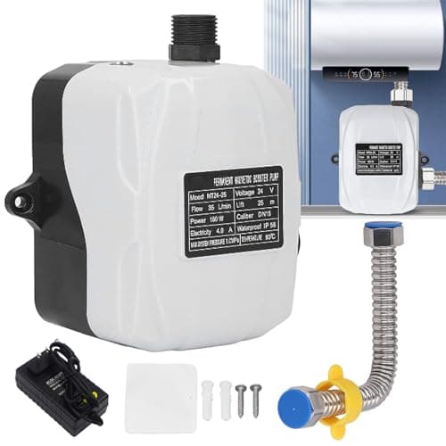 Pompe de Surpression, Pompe de Surpression D'eau 180W DC 24V DN15 1/2" Pompe de Surpression Automatique à Faible Bruit IP56 Pompe Haute Pression étanche pour évier de Cuisine Douche Jardin
