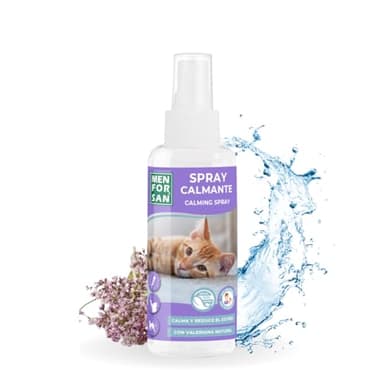 Menforsan Spray Apaisant pour Chats 60ml, à la Valériane Naturelle, Réduit Le Stress
