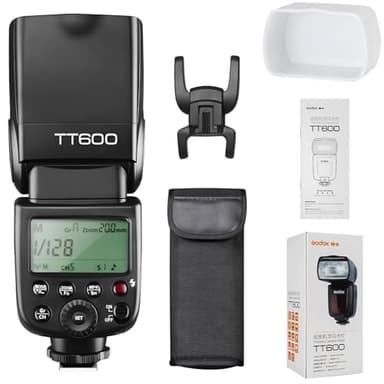 Godox TT600 2.4G Wireless Camera Flash Speedlite with Diffuser, Master/Slave GN60 Manual Flash, HSS When paired Off Camera with Godox X Trigger System for Canon Nikon Pentax