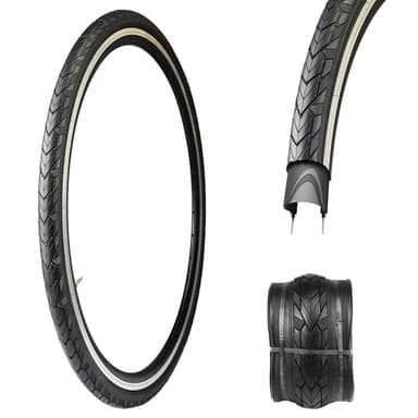 Lot de 1/2 pneus de vélo de course 700 x 35c avec protection anti-crevaison 37-622 3 mm pour vélo de route, vélo de route, vélo hybride (1 pack 700 x 35c)