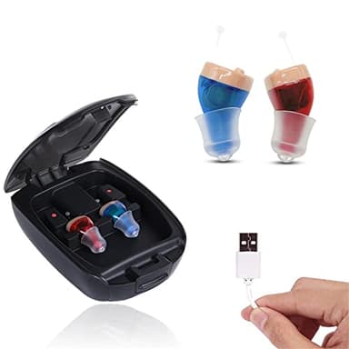Amplificateur Audio Rechargeable, Appareil Audio Personnel De Qualité Supérieure/réduction Du Bruit, Avec Étui De Charge Portable, For Adultes Et Personnes Âgées