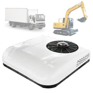 Climatiseur de Toit pour Camping-Car DC 12 V/24 V, Refroidissement à Haute efficacité Uniquement, climatiseur de stationnement – ​​Faible Bruit pour Voiture, Camping-Car, Camion,White-12V
