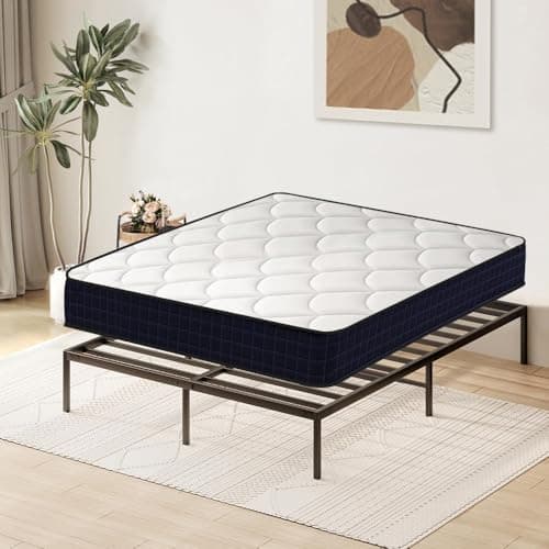 Luxirest Ensemble Matelas et Sommier 160x200,Lit 160x200 avec Sommier et Matelas(Matelas 160x200x16+Cardre de lit)