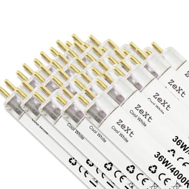 ZeXt Lot de 25 tubes fluorescents, 36 W, 840, 4000 K, neutre, 120 cm, T8