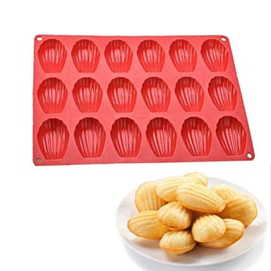 BYFRI 18 Même Madeleine Shell Silicone Madeleine Cookie Mold Platinum Silicone Shell Biscuits Gâteau Outils Bakeware