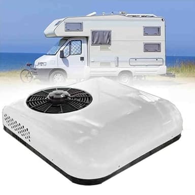 FANYING Climatiseur électrique sur Le Toit de Voiture, Camping-Car, 12v/24v, climatisation de stationnement pour SUV, Camping-Car, Camion, Van, caravanes,White-12V