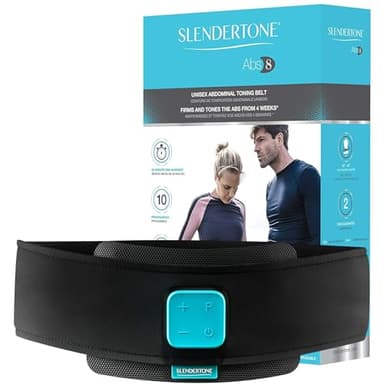 Slendertone ABS8, Ceinture de Tonification Abdominale Mixte Noir 61-107 cm