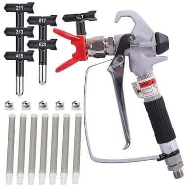 Pistolet à peinture sans air et arroseur 517 pour toutes les machines de peinture sans air, joints rotatifs et haute pression 3600 psi