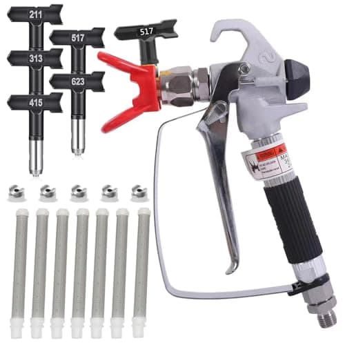 Pistolet à peinture sans air et arroseur 517 pour toutes les machines de peinture sans air, joints rotatifs et haute pression 3600 psi