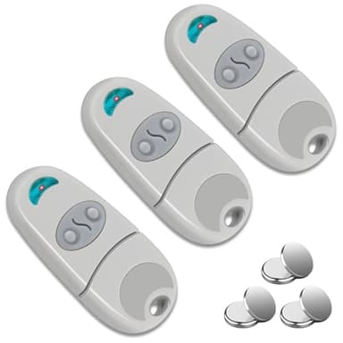Telecommande Portail, 3 Pièces Télécommande Portail 433,92 MHz, Télécommande Porte de Garage 2 canaux Compatible avec C@ME 432EE, EV, NA (Comprend 3 Piles supplémentaires)