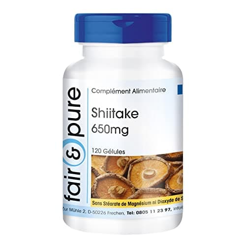 Fair & Pure® - Shiitake 650 mg - 120 gélules (Lentinula edodes) - végan