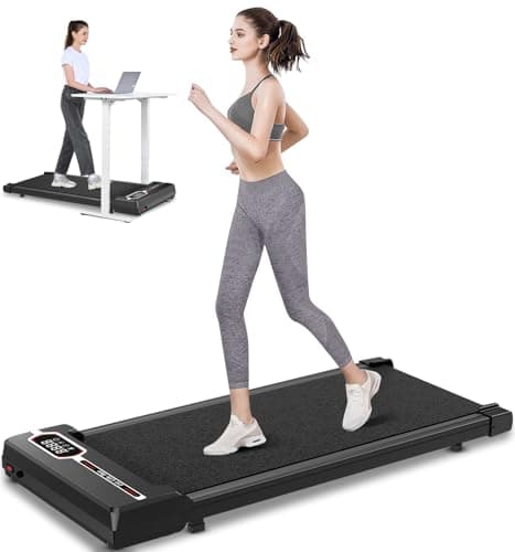 HomeFitnessCode Tapis de Course 3 en 1 Pliable - Tapis de Marche - Walking Pad Électrique, 8 km/h, Moteur 2.5 HP, Surface Large 40 cm, Télécommande, Écran LCD, Capacité 130 kg (Sombre)