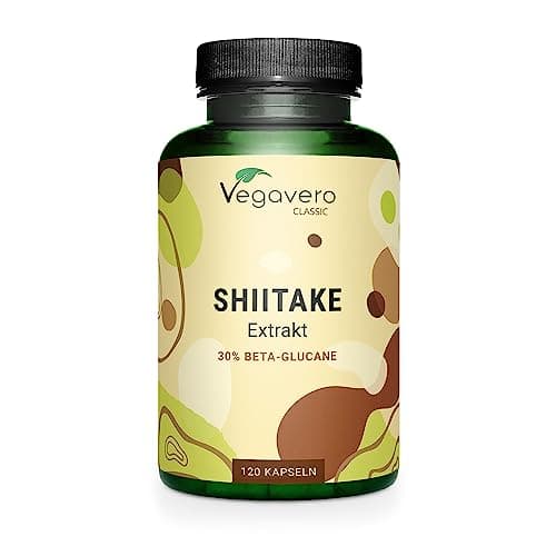 Shiitake Vegavero® | Dosage Élevé : 750 mg d’Extrait | Avec 40% Polysaccharides + 30% Bêta-Glucanes | Défenses Immunitaires + Anti-Stress | 120 Gélules | VEGAN