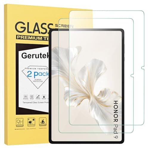 Gerutek [Lot de 2 Verre Trempé pour Honor Pad 9 2024 (12,1 Pouces), 9H Dureté, Haute Définition, Anti Rayures, Sans Bulles, 2.5D Film Protection Écran pour Nouvel Honor Pad 9 2024 12,1"
