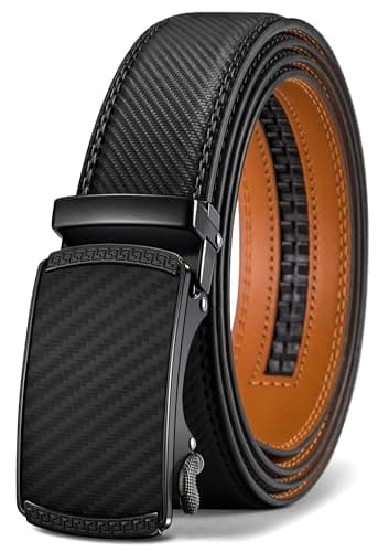 BULLIANT Ceinture Homme, Ceinture Automatique en Cuir pour Hommes Largeur 35mm Cadeau Box,Taille Ajustable (Noir,160cm/48-56" taille réglable)