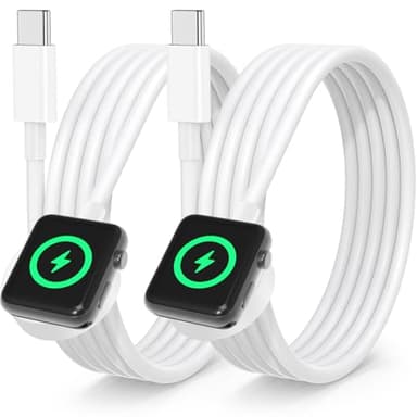 Chargeur pour Apple Watch, [Certifié MFi] Câble Apple Watch USB C Magnétique 1m, Charge Rapide Montre Apple avec Apple Watch se/10/ultra/Series 9/8/7/6/5/4/3/38 mm/40 mm/42 mm/44 mm-Blanc