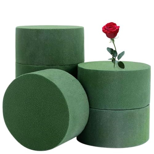 GWAWG Mousse Florale, 5 PCS Mousse pour Fleurs Mousse De Fleur Oasis Ronde Humide et Sèche pour Les Mariages et Les Magasins de Fleurs (Vert)